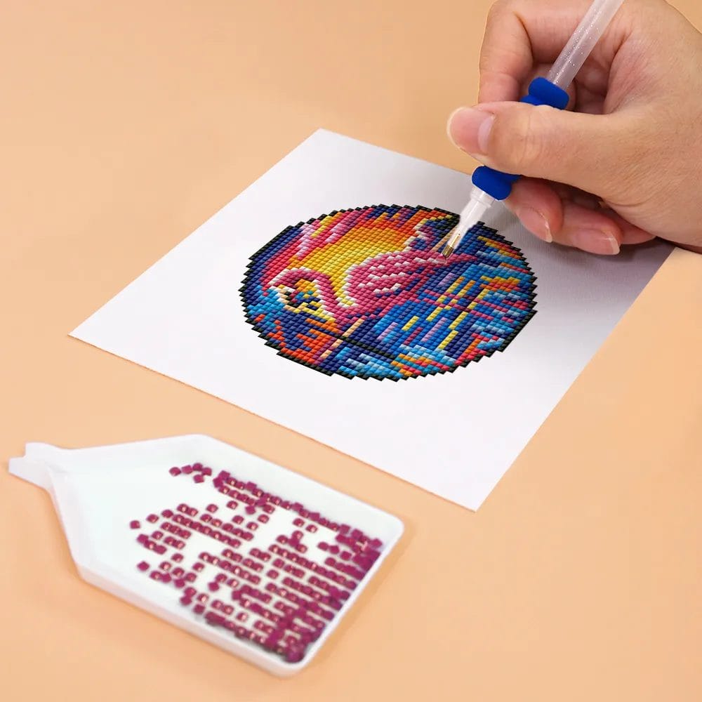 Dieren Vrienden Kwartet - Mini Diamond Painting (4-delige Set) 1 Diamond Painting Wereld 65530 Paint by numbers Diamond Painting webp DIY diamond Painting Wereld