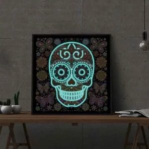 Neon Schedel - Glow-in-the-dark Diamond Painting