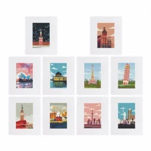 Wereldsteden Collectie - Mini Diamond Painting (10-delige Set)
