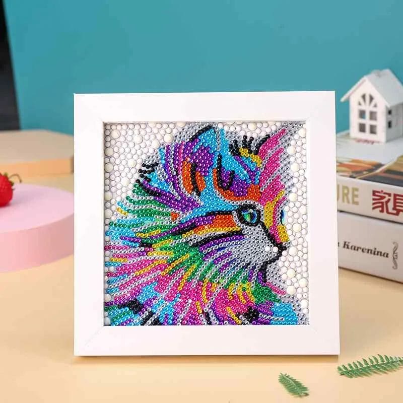 Regenboog Kat - Diamond Painting voor Kinderen 1 Diamond Painting Wereld 76615 Paint by numbers Diamond Painting webp DIY diamond Painting Wereld