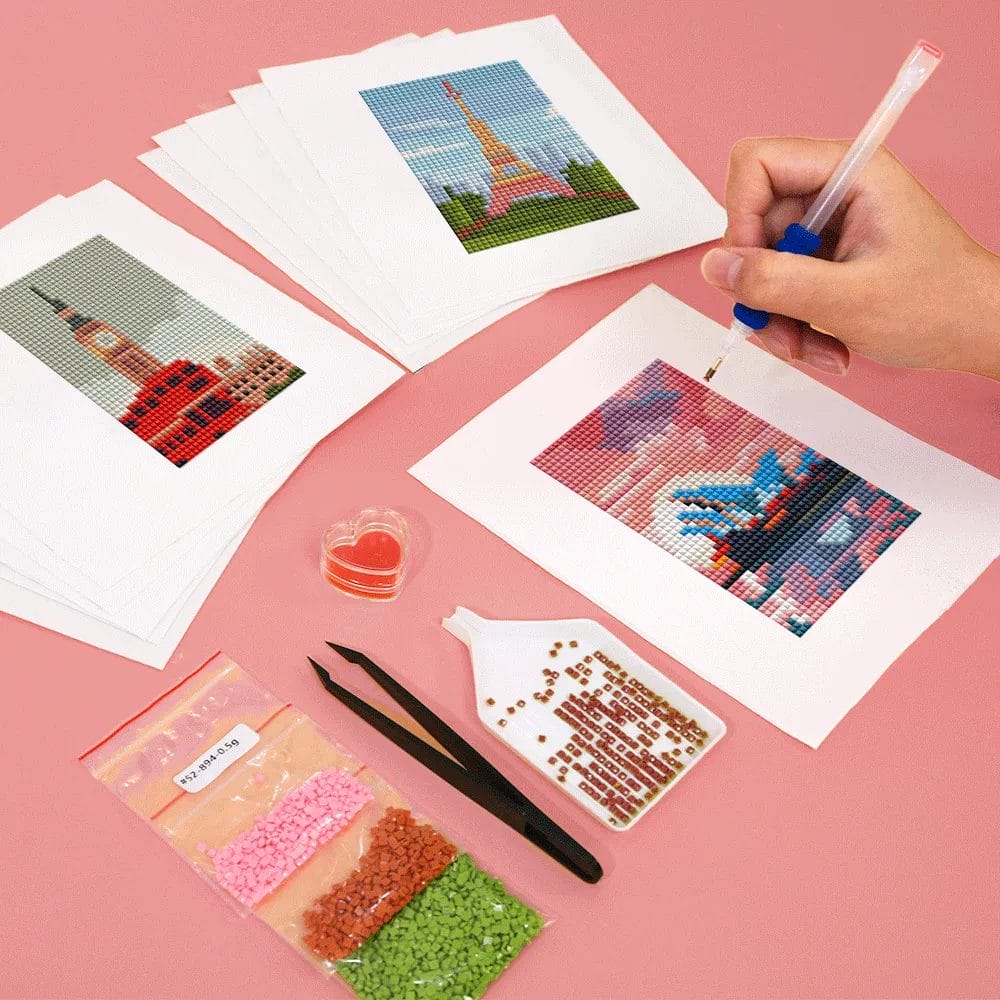 Wereldsteden Collectie - Mini Diamond Painting (10-delige Set) 1 Diamond Painting Wereld 81637 Paint by numbers Diamond Painting webp DIY diamond Painting Wereld