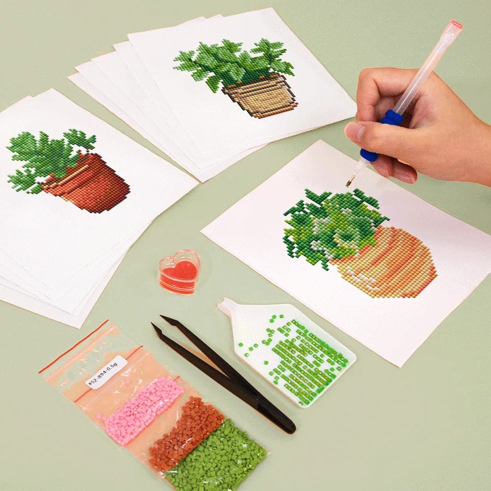 Green Home - Mini Diamond Painting (12-delige Set) 1 Diamond Painting Wereld 86142 Paint by numbers Diamond Painting webp DIY diamond Painting Wereld