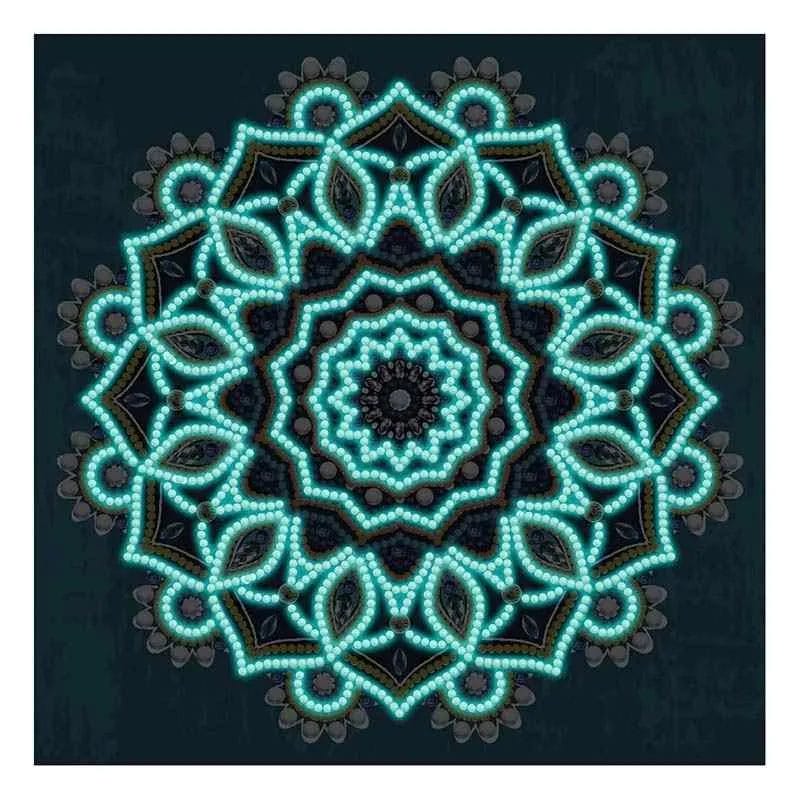 Regenboog Glow Mandala - Diamond Painting 1 Diamond Painting Wereld 88815 Paint by numbers Diamond Painting webp DIY diamond Painting Wereld