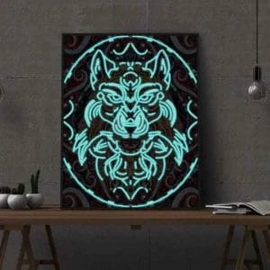 Glow-in-the-Dark Diamond Painting 'Koning van de Nacht'