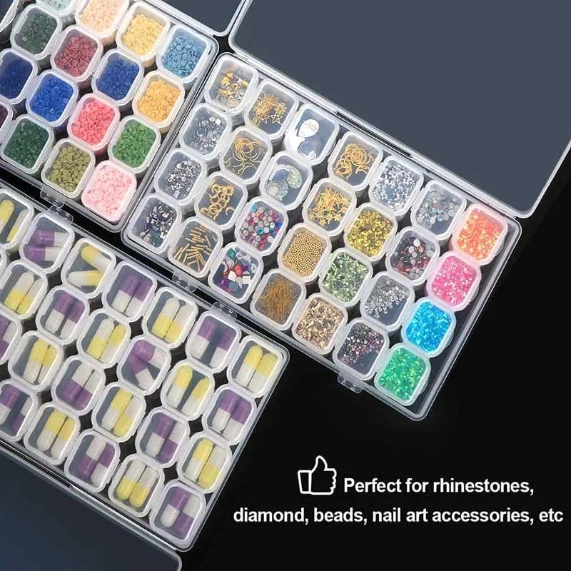 Compacte Sorteerdoos voor Diamond Painting (28 Vakjes) 1 Diamond Painting Wereld 97189 Paint by numbers Diamond Painting webp DIY diamond Painting Wereld