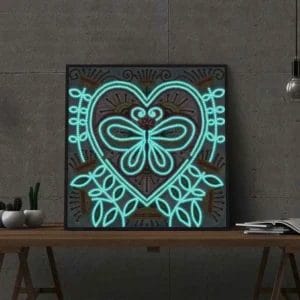 Lichtgevende Zielsvlinder Diamond Painting