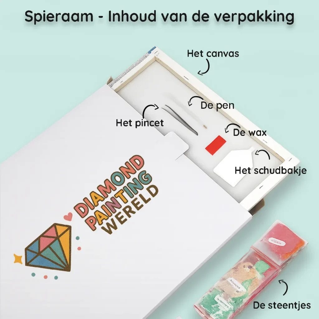 Pre Framed Includes DIY diamond Painting Wereld